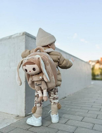 Personalized Beige Bunny Backpack with Doll | Metoo Accessories \ Metoo ...