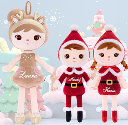 Metoo Set of Dolls - Personalized Roe Deer Girl and Christmas Doll