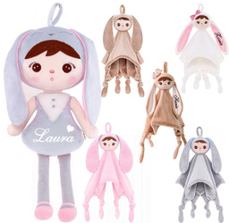 Metoo Set of Dolls - Personalized Grey Bunny and DouDou