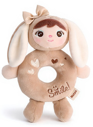 Metoo Rattle Beige Bunny with Bow