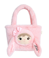 Torebka Metoo Tote Bag personalizowana Puchata Różowa Królisia