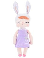 Metoo Angela Personalized Bunny Doll in Violet Dress