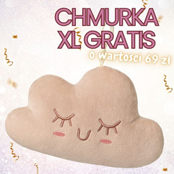 GRATIS - Beżowa Chmurka XL z imieniem Metoo