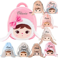 Metoo Personalized Pink Bunny with Bow Backpack and Bag - Set