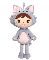 Metoo Smiled Fluffy Kitty with Bow Doll