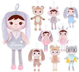 Metoo Set of Dolls - Personalized Grey Bunny and Mini Doll