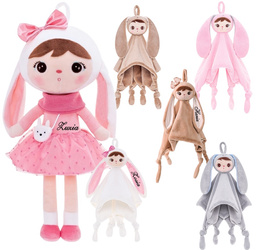 Metoo Set of Dolls - Personalized Pink Bunny Girl with Bow and DouDou