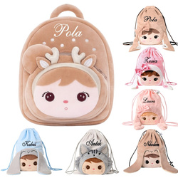Metoo Roe Deer Personalized Beige Backpack and Bag - Set