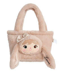 Metoo personalized Tote Bag with Fluffy Bunny - Beige