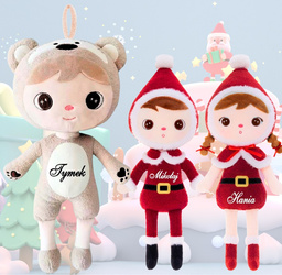 Metoo Set of Dolls - Personalized Bear Boy and Christmas Doll