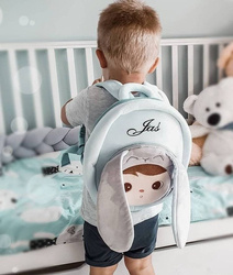 Metoo Personalized Blue Bunny Boy Backpack