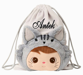 Metoo Personalized Smiled Fluffy Cat Bag