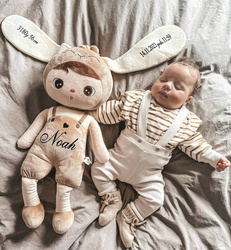 Metoo Personalized Beige Bunny Boy XL Doll 70 cm