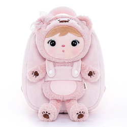 Metoo Bear Girl Bacpack with Doll 2in1