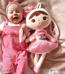 Metoo Personalized Bunny Doll with Bow