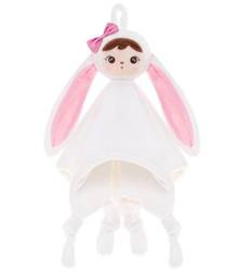 Metoo DouDou White Bunny with Pink Bow
