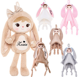 Metoo Set of Dolls - Personalized Fluffy Beige Bunny and DouDou