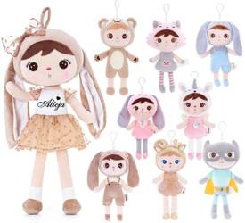Metoo Set of Dolls - Personalized Beige Bunny with Bow and Mini Doll