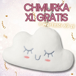 GRATIS - Biała Chmurka XL z imieniem Metoo