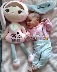 Metoo Personalized Pink Bunny Girl Doll