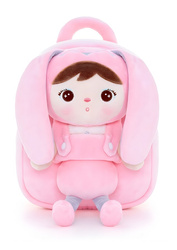 Metoo Pink Bunny Bacpack with Doll 2in1