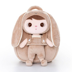 Metoo Beige Bunny Backpack with Doll 2in1