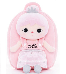 Metoo Personalized Pink Angel Backpack with Doll 2in1