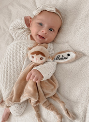 Metoo DouDou Personalized Beige Bunny with Bow