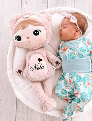 Lalka Metoo personalizowana Misia Pudrowy Róż 50 cm