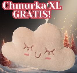 GRATIS - Beżowa Chmurka XL z imieniem Metoo