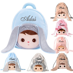Metoo Personalized Blue Bunny Boy Backpack and Bag - Set