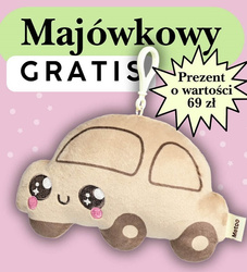 GRATIS - Beżowe Autko XL z imieniem Metoo