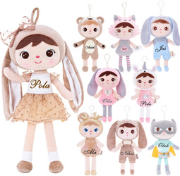Metoo Set of Dolls - Personalized Beige Bunny with Bow and Mini Doll