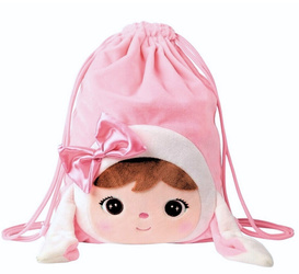 Metoo Smiled Pink Bunny with Bow Bag