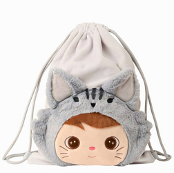 Metoo Smiled Fluffy Cat Bag